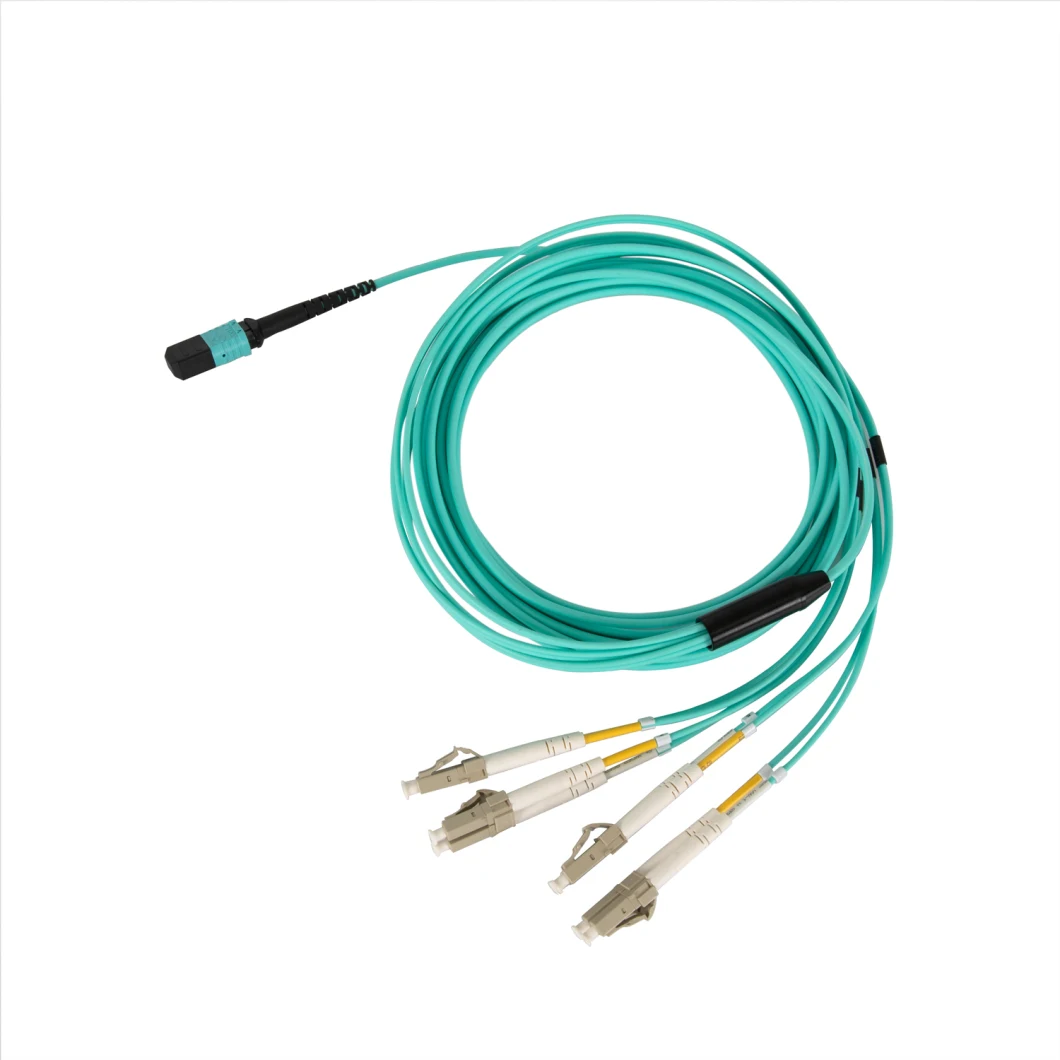 Data Center MPO-Lcpc Fanout Cable High Speed 10g Om4 MPO Trunk Cable