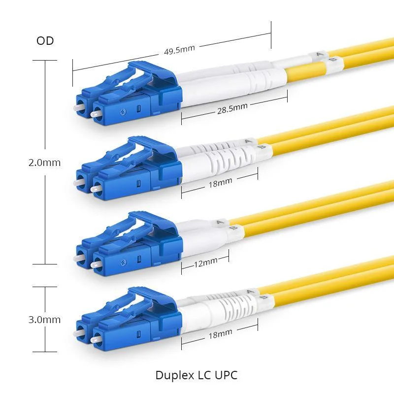 0.9mm PVC/LSZH Jacket Patch Cord Cable Simplex Sc Upc Single Mode Fiber Optic Pigtail