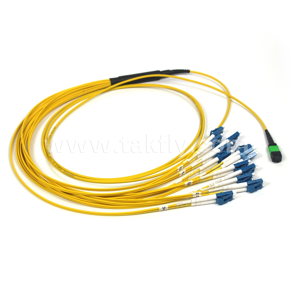 12f 24f MPO/MTP to LC Single Mode Fiber Optical Breakout Cable