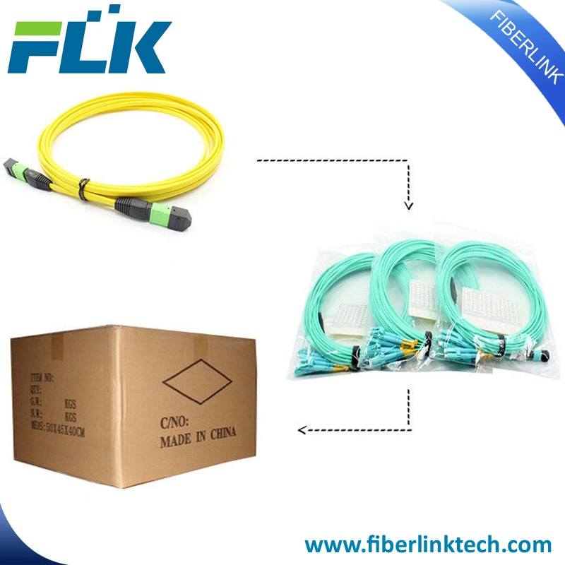 LAN Wan Fiber Optic MPO MTP Breakout Patch Cord Cable