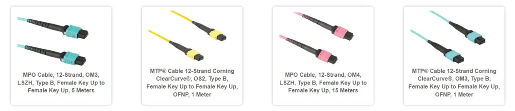 MPO/MTP to LC Single Mode Breakout Fiber Optical Patch Cord Cable