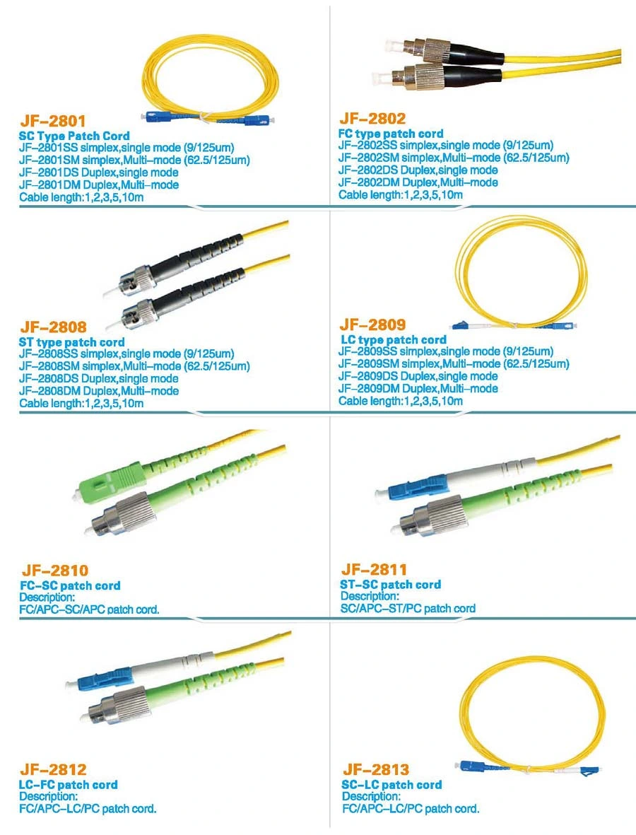 Fiber Optic Sc Simplex Patch Cable Cord