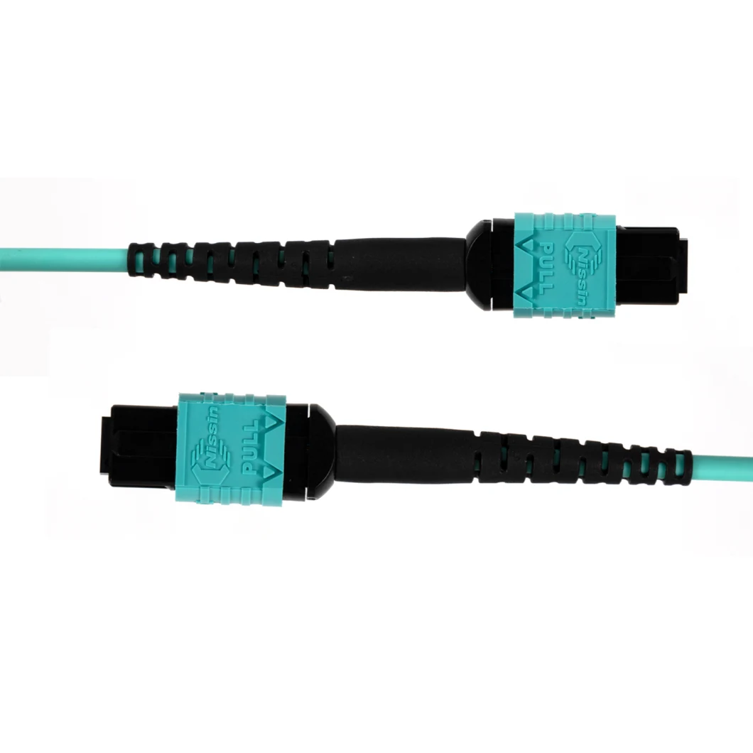 MTP MPO Fiber Optic Cable for Data Center Cabling System, Type B 40g~100g Om3 mm 8/12 Core