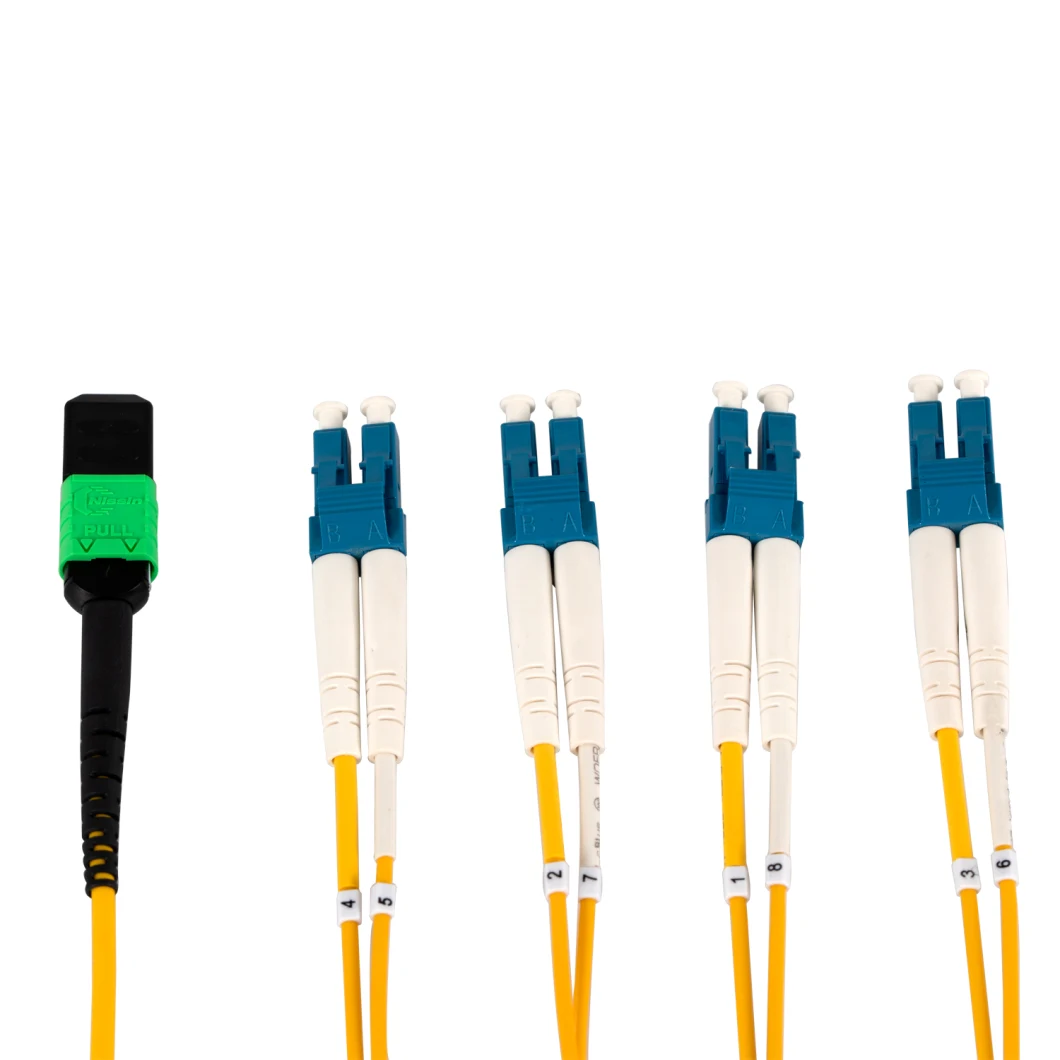 Fiber Optical Cables Singlemode MPO Male APC to 12 X LC-Upc Simplex Breakout Cable
