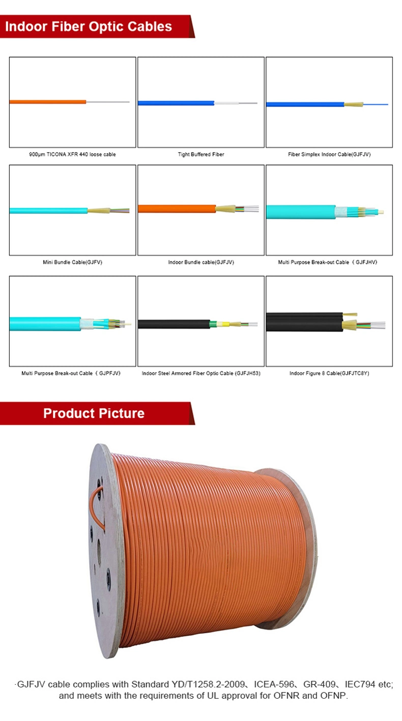 Indoor Communication Aramid Yarn Distribution Fiber Optic Cable