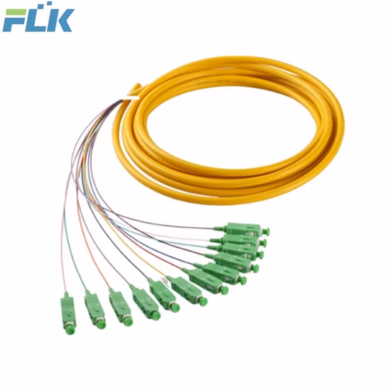 Optical Fiber Bundle Mutil-Cores Fiber Optic Fan-out Pigtails Sc/LC/12 LSZH Fibers Pigtail