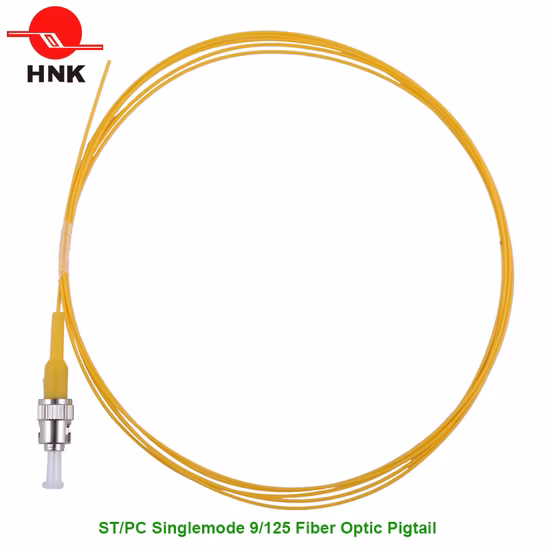 ST/PC Singlemode 9/125 PVC LSZH Fiber Optic Pigtail
