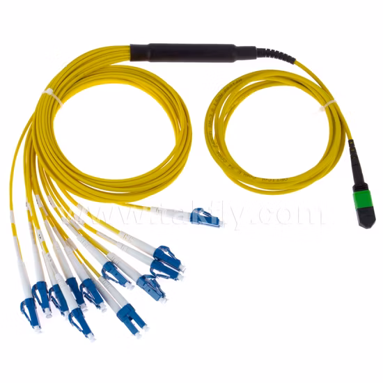 MPO/MTP to LC Single Mode Breakout Fiber Optical Patch Cord Cable